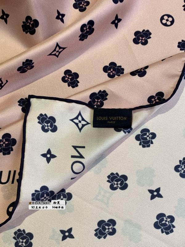 LV silk scarf 90X90cm E20 (5)